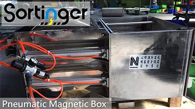 Pneumatic Magnetic Box｜Remove iron particles automatically｜Sortinger