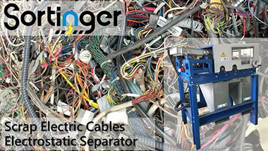 Electrostatic Separator｜Copper powder from scrap Electric Cable｜Sortinger