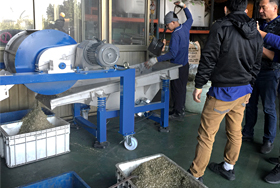 The drum magnetic separator is the best solution for recycle sorting.