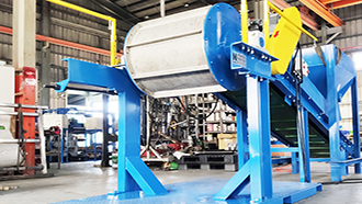 Waste incineration iron removal system