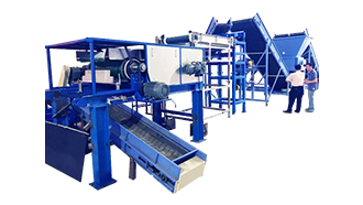 Belt Conveyor + Vibration Feeder + Stainless Steel Sorting Machine + Eddy Current Separator