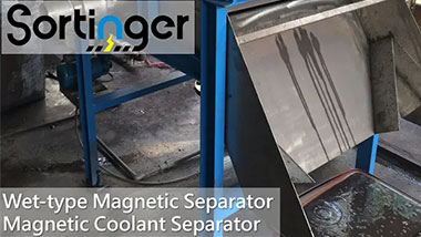 Wet-type Magnetic Separator/Coolant Magnetic Separator | Iron Sludge from CNC machining | Sortinger