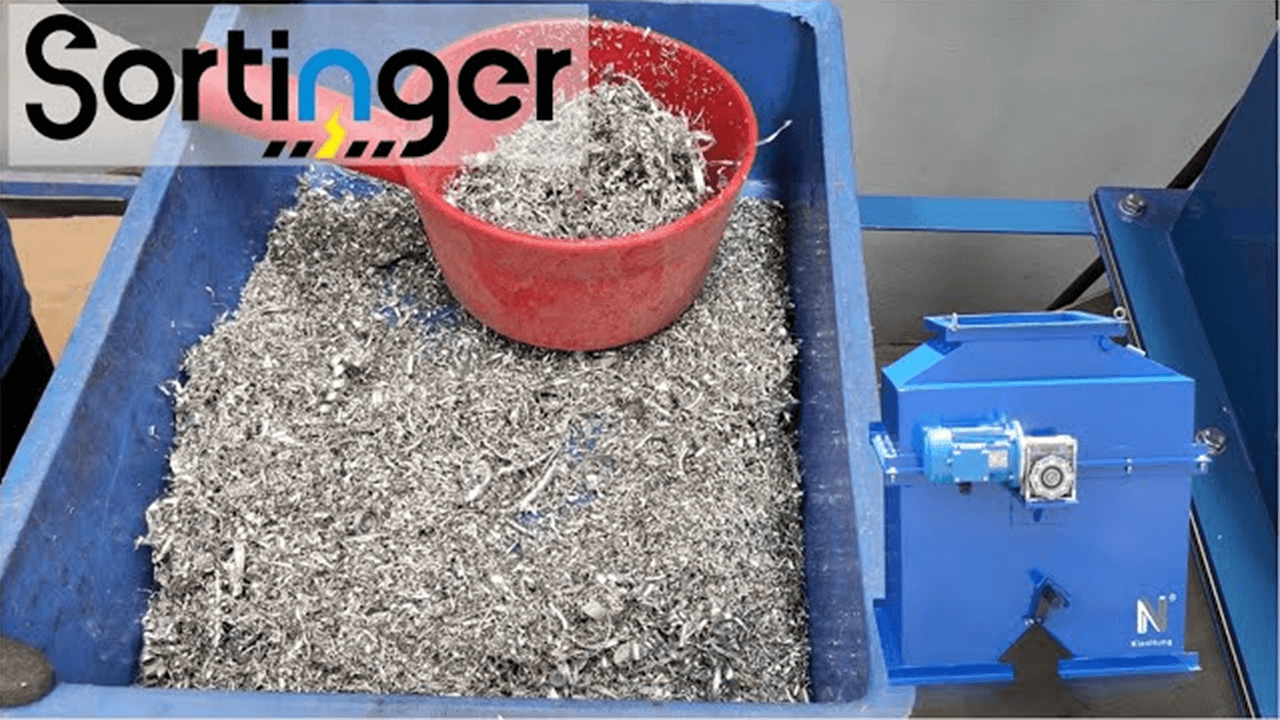 vertical magnetic separator for aluminum & iron scrape