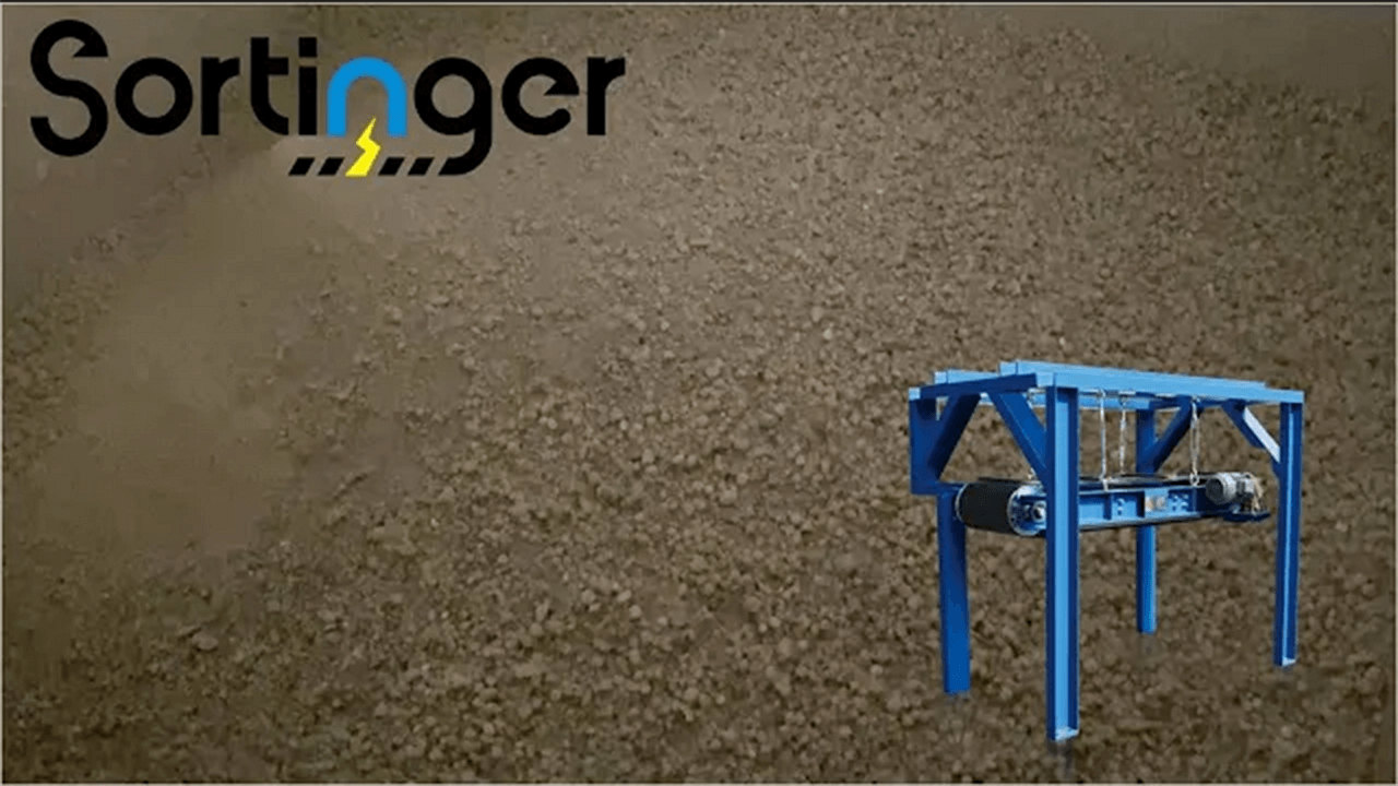 suspended permanent magnetic separator for ferrous materials from incineration slag