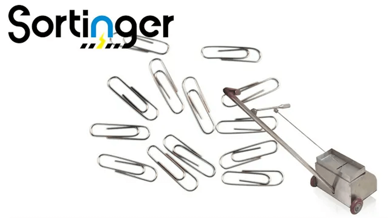 magnetic sweeper for attract paperclips from ground
