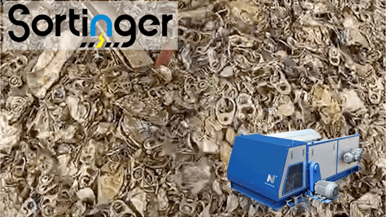 eddy current separator for shredded aluminum can, pull ring and others