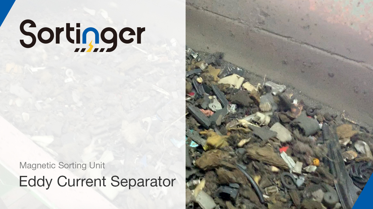 Sorting non-ferrous metal and rubber of shredded cars
